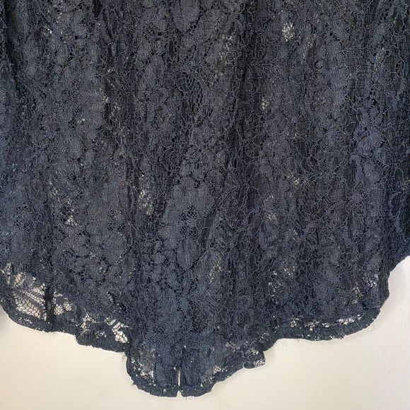 TORRID woman's plus size 2X Madison black lace button up long sleeve top shirt - Picture 10 of 15
